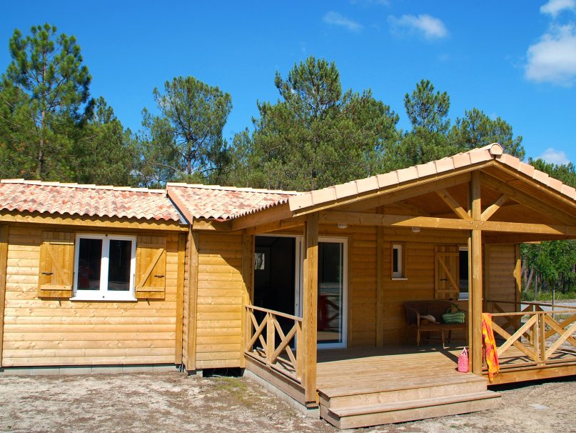 Chalet en bois du camping Landes Océanes